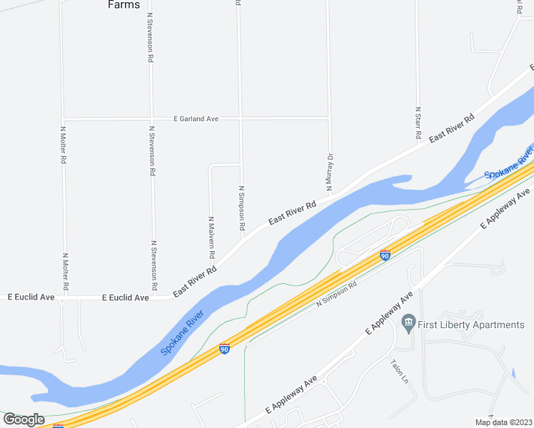 map of restaurants, bars, coffee shops, grocery stores, and more near 24325 East River Road in Otis Orchards-East Farms