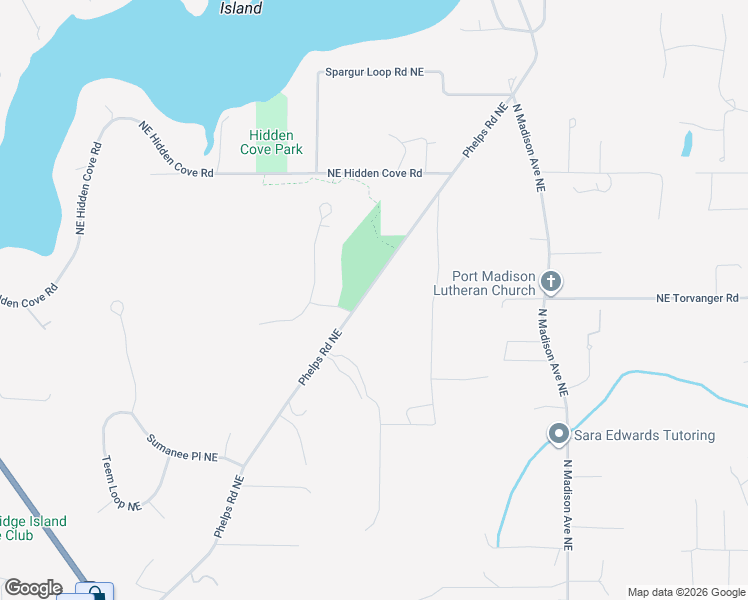 map of restaurants, bars, coffee shops, grocery stores, and more near 13527 Phelps Road Northeast in Bainbridge Island