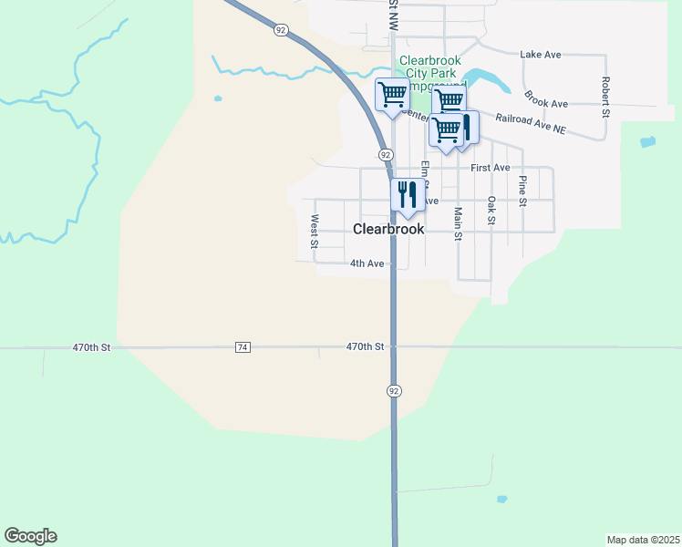 map of restaurants, bars, coffee shops, grocery stores, and more near 430 4th Avenue in Clearbrook