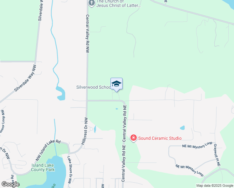 map of restaurants, bars, coffee shops, grocery stores, and more near 14000 Central Valley Road Northwest in Poulsbo
