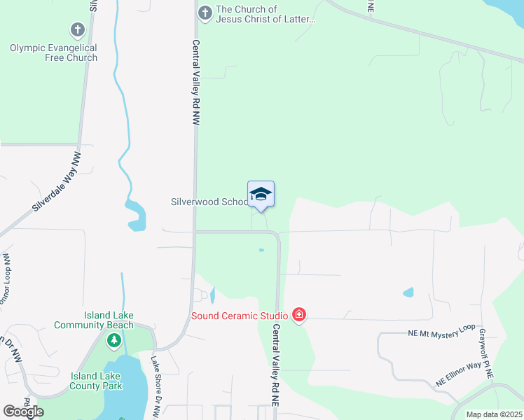 map of restaurants, bars, coffee shops, grocery stores, and more near 14000 Central Valley Road Northwest in Poulsbo