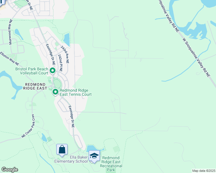 map of restaurants, bars, coffee shops, grocery stores, and more near 10427 248th Avenue Northeast in Redmond
