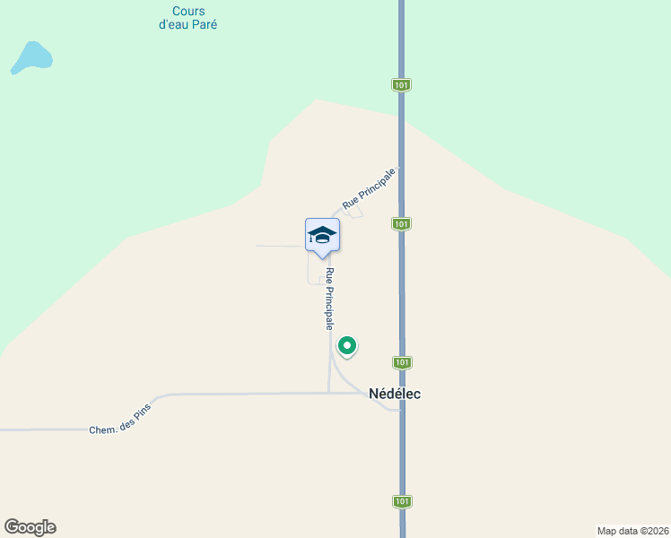 map of restaurants, bars, coffee shops, grocery stores, and more near 34 Rue Principale in Nédélec