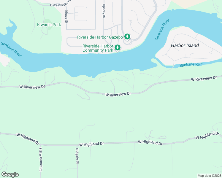 map of restaurants, bars, coffee shops, grocery stores, and more near 8287 West Riverview Drive in Coeur d'Alene