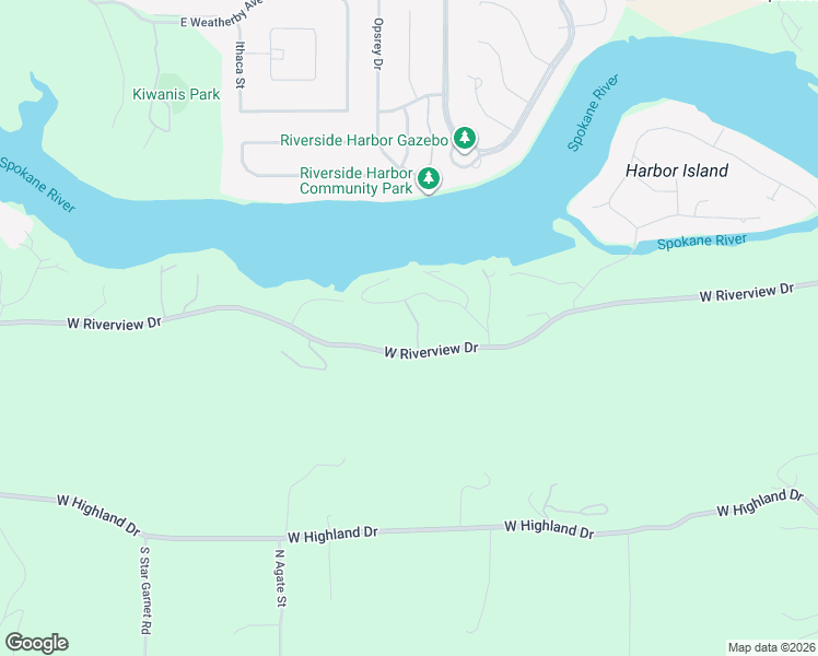 map of restaurants, bars, coffee shops, grocery stores, and more near 8287 West Riverview Drive in Coeur d'Alene