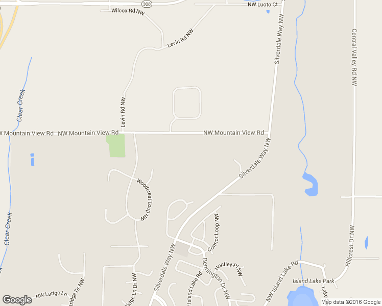 map of restaurants, bars, coffee shops, grocery stores, and more near 1571 Northwest Mountain View Road in Silverdale