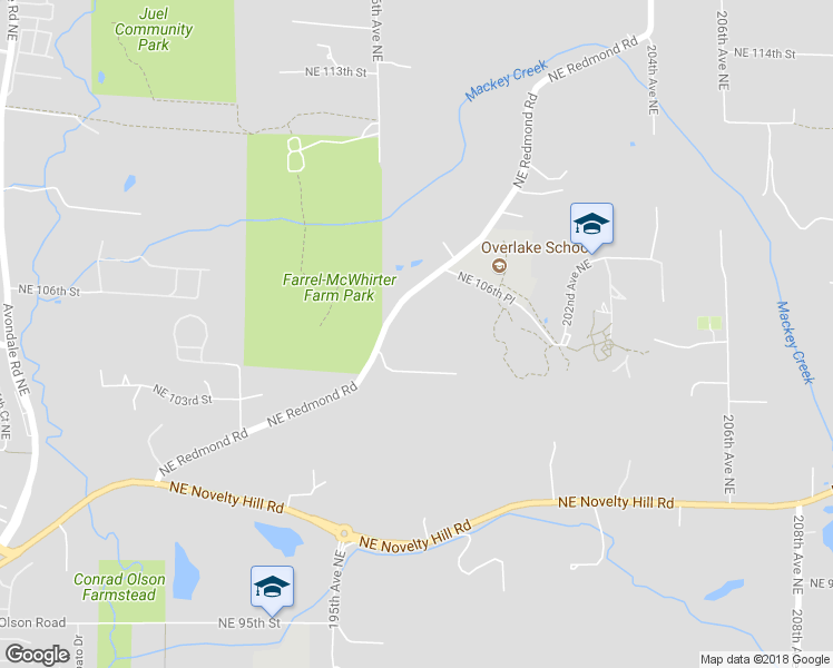 map of restaurants, bars, coffee shops, grocery stores, and more near 19611 Northeast Redmond Road in Redmond
