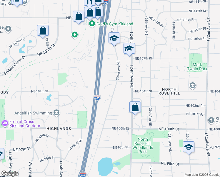map of restaurants, bars, coffee shops, grocery stores, and more near 416 8th Avenue in Kirkland