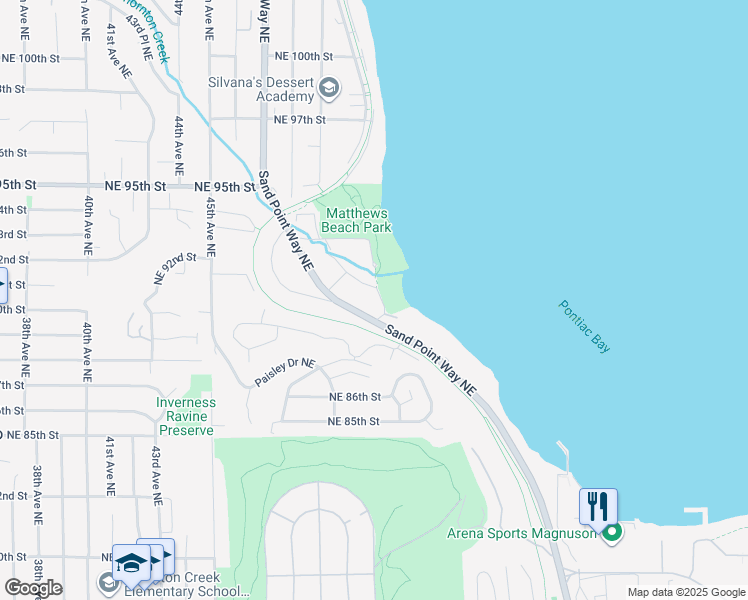map of restaurants, bars, coffee shops, grocery stores, and more near 9017 51st Avenue Northeast in Seattle