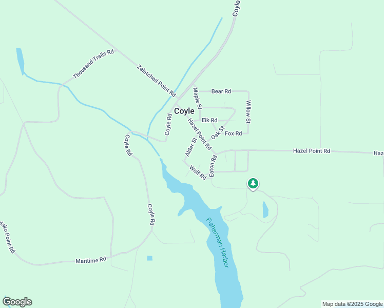 map of restaurants, bars, coffee shops, grocery stores, and more near 121 Alder Street in Quilcene