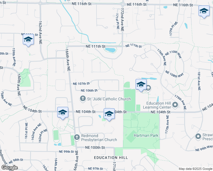 map of restaurants, bars, coffee shops, grocery stores, and more near 10604 170th Court Northeast in Redmond