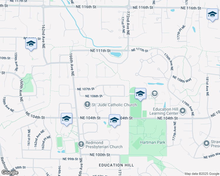 map of restaurants, bars, coffee shops, grocery stores, and more near 7955 170th Court Northeast in Redmond