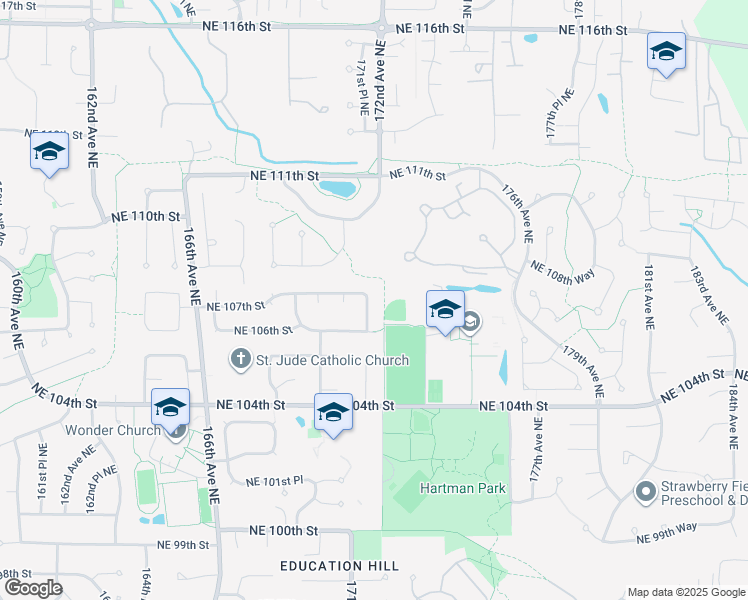 map of restaurants, bars, coffee shops, grocery stores, and more near 10611 171st Avenue Northeast in Redmond