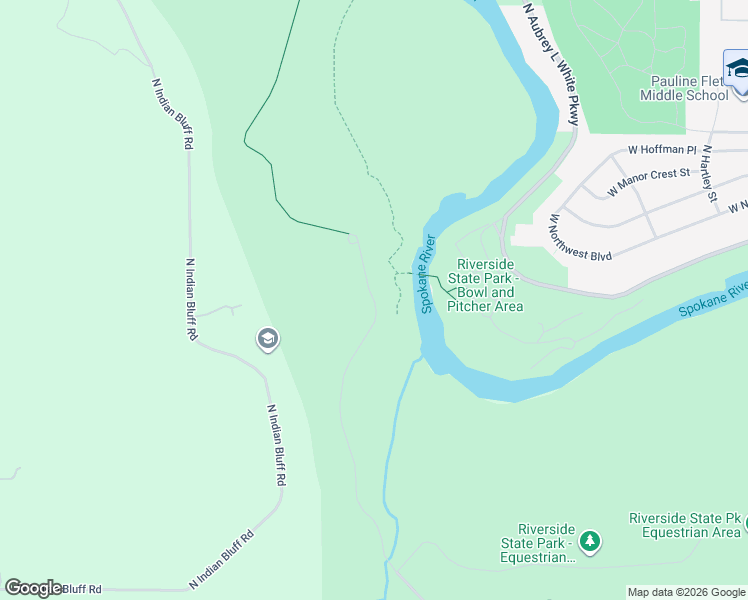 map of restaurants, bars, coffee shops, grocery stores, and more near 4317 North Aubrey White Park Drive in Spokane