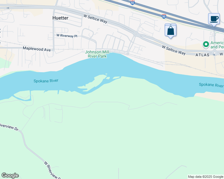 map of restaurants, bars, coffee shops, grocery stores, and more near 4161 West Foothill Drive in Coeur d'Alene
