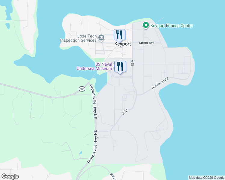 map of restaurants, bars, coffee shops, grocery stores, and more near in Keyport
