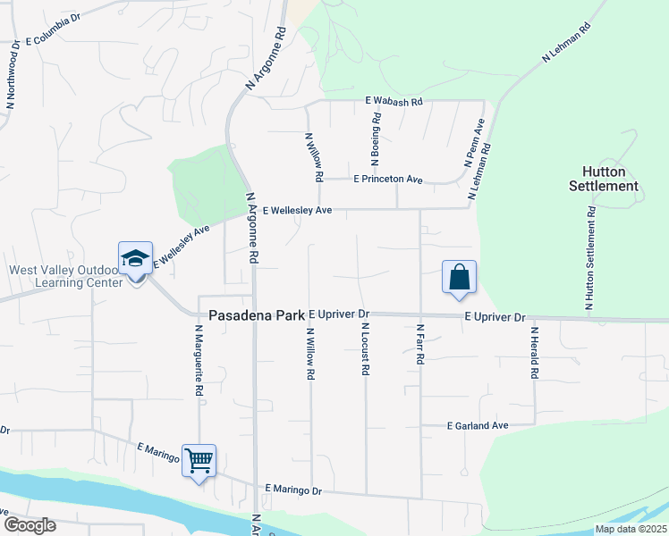 map of restaurants, bars, coffee shops, grocery stores, and more near 9417 East Heroy Court in Spokane