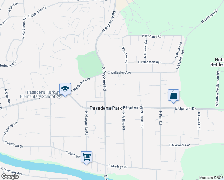 map of restaurants, bars, coffee shops, grocery stores, and more near 9115 East Heroy Avenue in Spokane