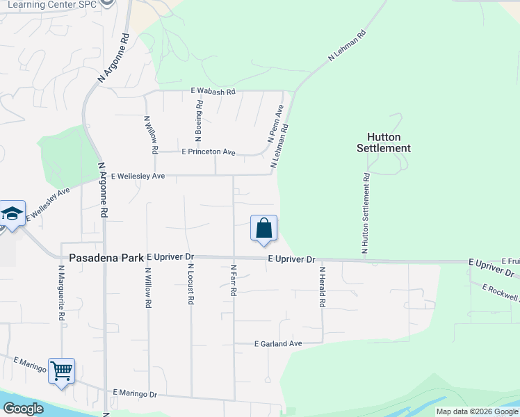 map of restaurants, bars, coffee shops, grocery stores, and more near 9817 East Heroy Court in Spokane