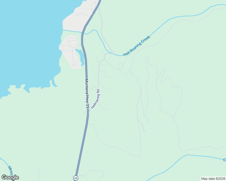 map of restaurants, bars, coffee shops, grocery stores, and more near 33313 Hellroaring Road in Polson