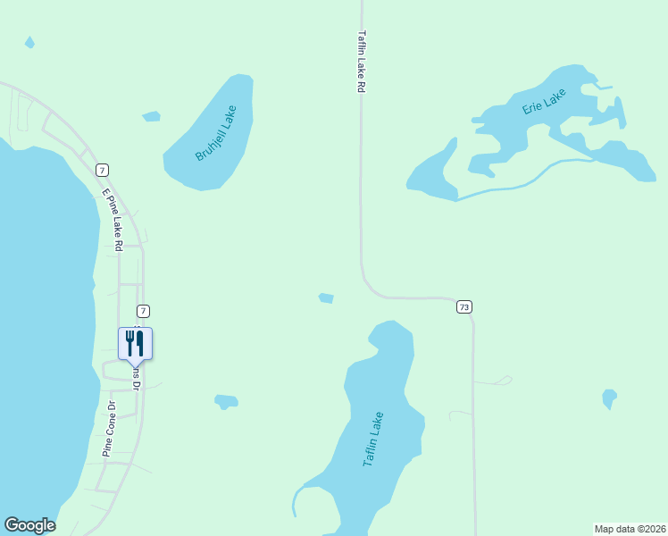 map of restaurants, bars, coffee shops, grocery stores, and more near 47911 Taflin Lake Road in Gonvick