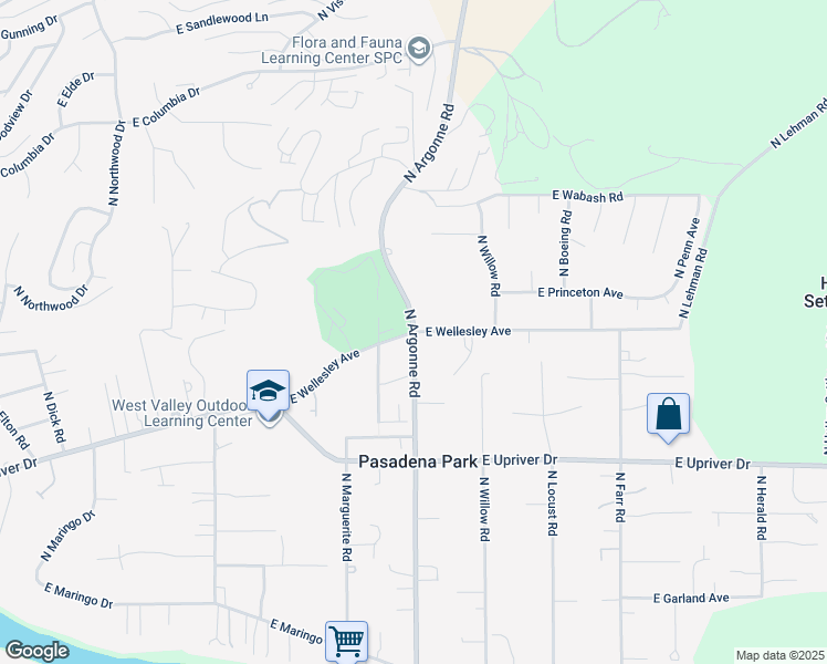 map of restaurants, bars, coffee shops, grocery stores, and more near N Argonne Rd & E Wellesley Ave in Spokane