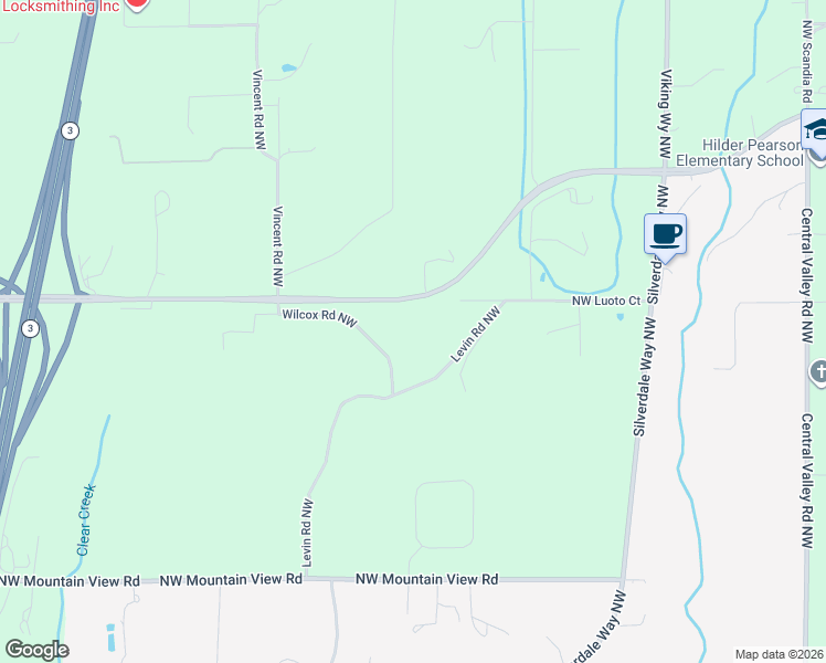 map of restaurants, bars, coffee shops, grocery stores, and more near 15080 Wilcox Road Northwest in Poulsbo