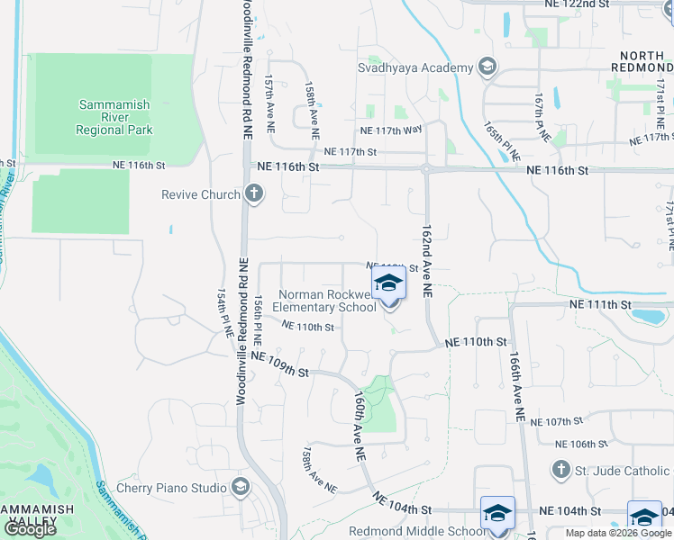 map of restaurants, bars, coffee shops, grocery stores, and more near 11135 159th Avenue Northeast in Redmond