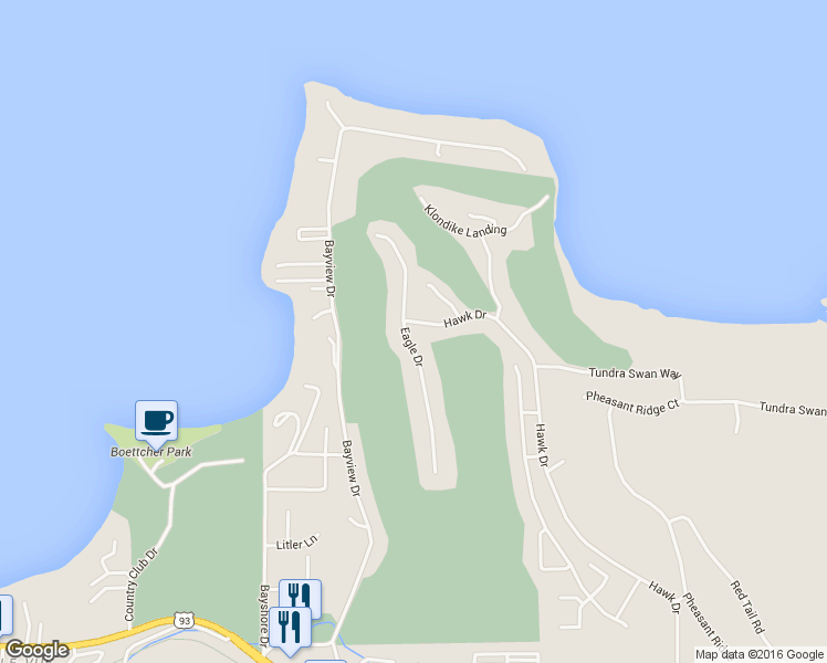 map of restaurants, bars, coffee shops, grocery stores, and more near 116 Eagle Drive in Polson