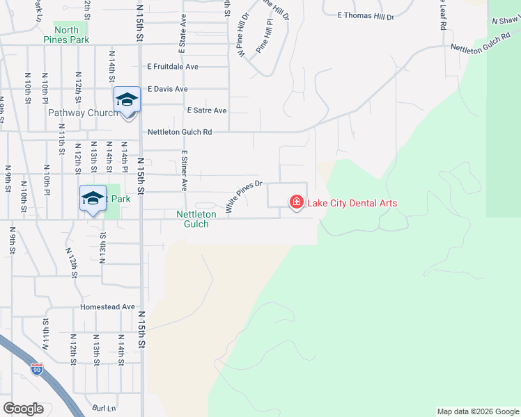 map of restaurants, bars, coffee shops, grocery stores, and more near 2901 Silver Tip Avenue in Coeur d'Alene