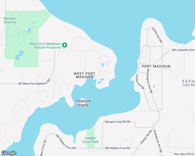 map of restaurants, bars, coffee shops, grocery stores, and more near 15260 Broom Street Northeast in Bainbridge Island