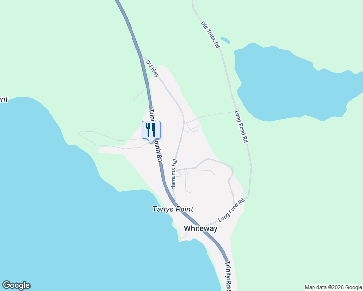 map of restaurants, bars, coffee shops, grocery stores, and more near 413 Newfoundland and Labrador 80 in Whiteway