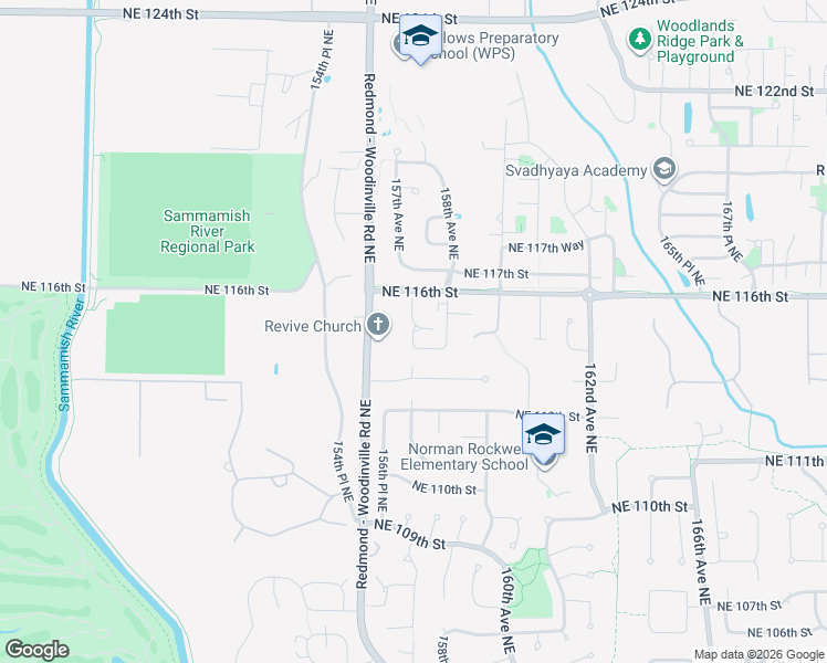 map of restaurants, bars, coffee shops, grocery stores, and more near 11522 157th Court Northeast in Redmond