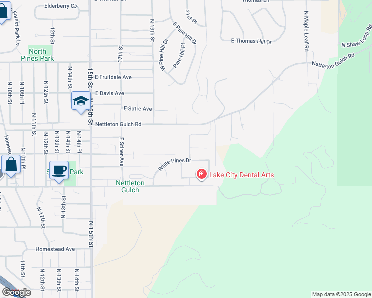map of restaurants, bars, coffee shops, grocery stores, and more near 2859 Sugar Pines Drive in Coeur d'Alene