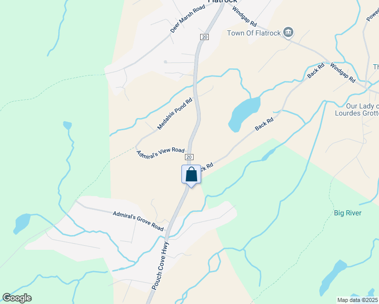 map of restaurants, bars, coffee shops, grocery stores, and more near 155 Pouch Cove Highway in Flatrock