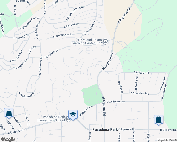 map of restaurants, bars, coffee shops, grocery stores, and more near 8918 East Argonne Lane in Spokane