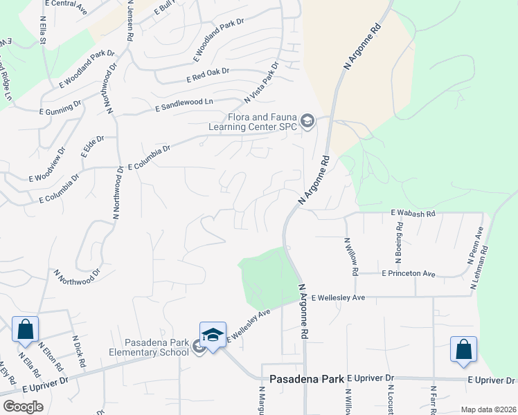 map of restaurants, bars, coffee shops, grocery stores, and more near 8918 East Argonne Lane in Spokane