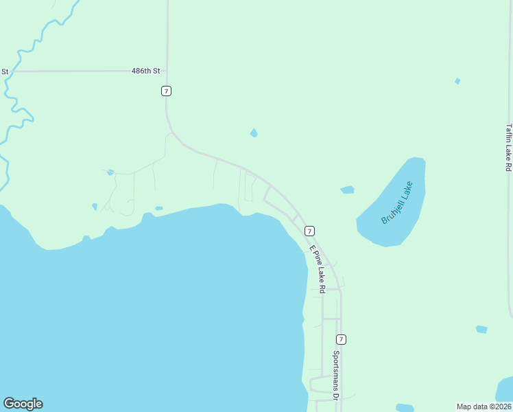 map of restaurants, bars, coffee shops, grocery stores, and more near 48115 East Pine Lake Road in Gonvick