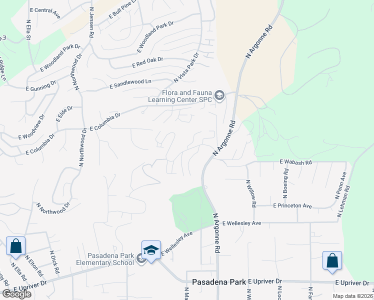 map of restaurants, bars, coffee shops, grocery stores, and more near 8918 East Argonne Lane in Spokane