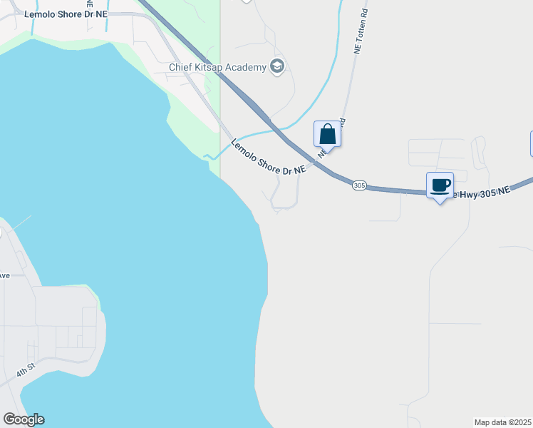 map of restaurants, bars, coffee shops, grocery stores, and more near 15800 Nesika Bay Road Northeast in Poulsbo