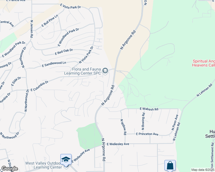 map of restaurants, bars, coffee shops, grocery stores, and more near 5323 North Argonne Road in Spokane