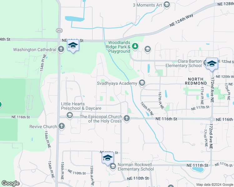 map of restaurants, bars, coffee shops, grocery stores, and more near 11882 161st Avenue Northeast in Redmond