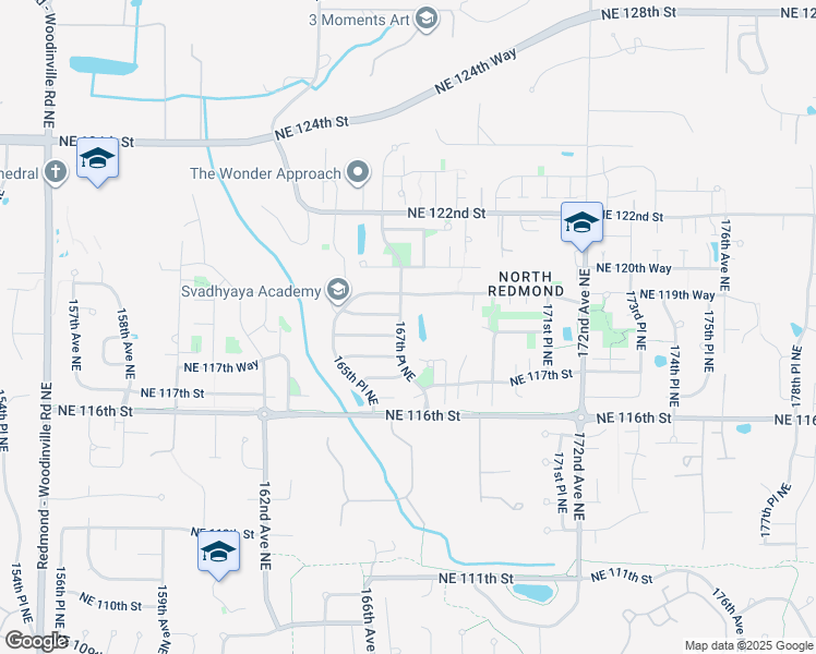 map of restaurants, bars, coffee shops, grocery stores, and more near 11932 167th Place Northeast in Redmond
