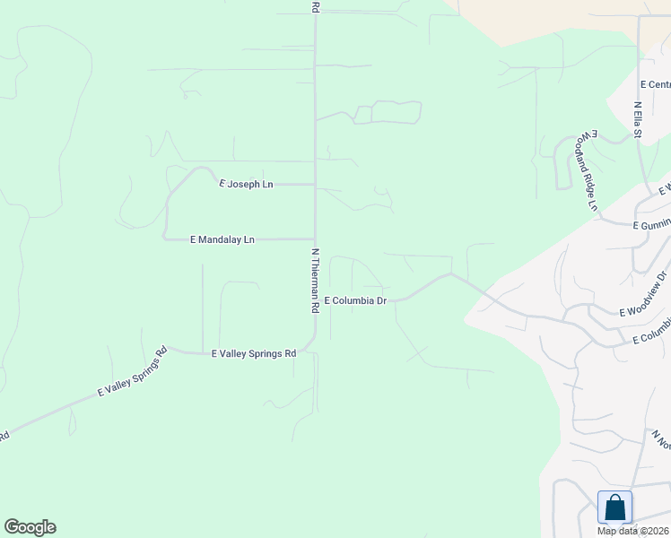 map of restaurants, bars, coffee shops, grocery stores, and more near 5539 North Radium Lane in Spokane