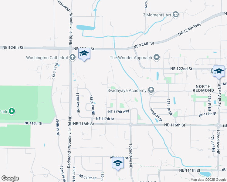 map of restaurants, bars, coffee shops, grocery stores, and more near 15977 Northeast 120th Street in Redmond