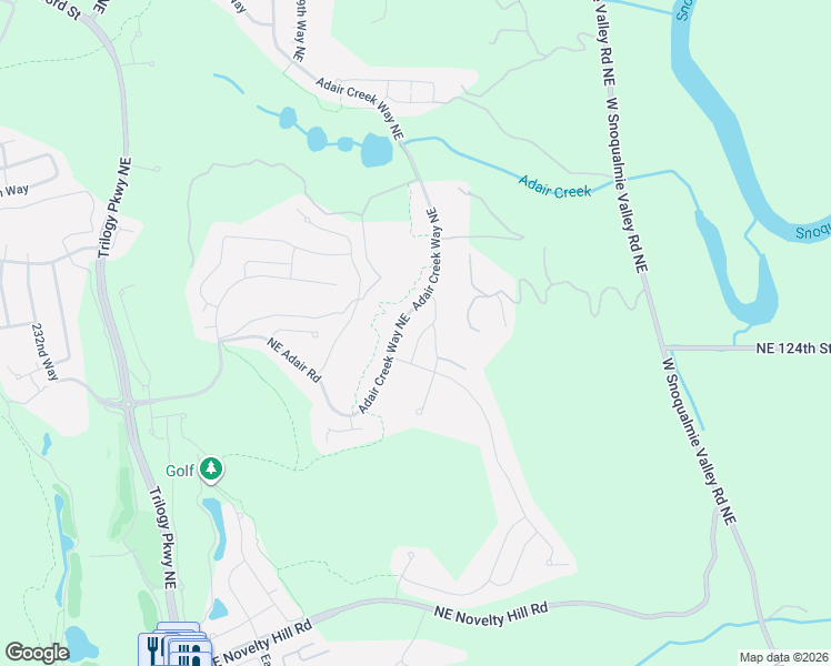 map of restaurants, bars, coffee shops, grocery stores, and more near 12384 Adair Creek Way Northeast in Redmond