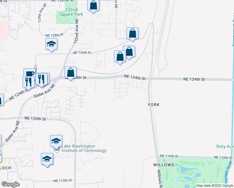 map of restaurants, bars, coffee shops, grocery stores, and more near 12237 137th Place Northeast in Kirkland