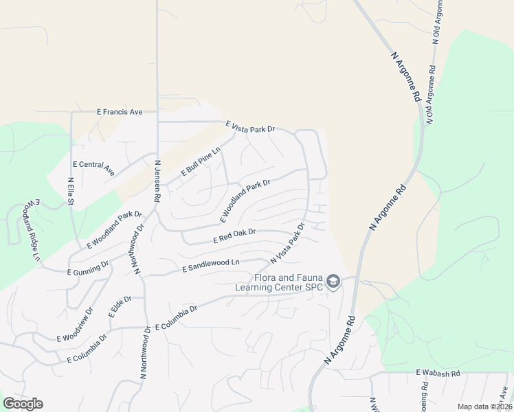 map of restaurants, bars, coffee shops, grocery stores, and more near 8706 East Woodside Lane in Spokane