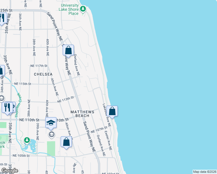 map of restaurants, bars, coffee shops, grocery stores, and more near 310 Riviera Place Northeast in Seattle