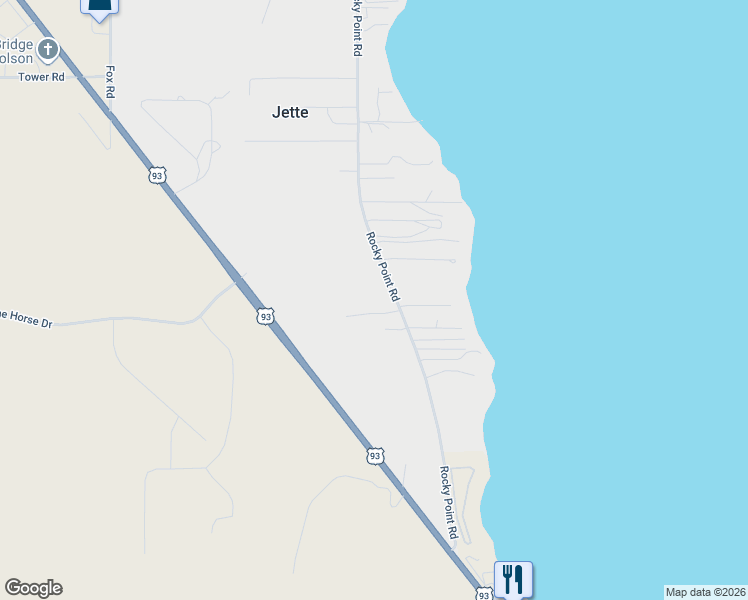 map of restaurants, bars, coffee shops, grocery stores, and more near 481 Rocky Point Road in Polson